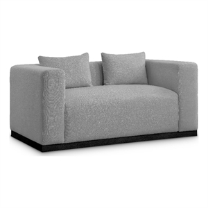Meridian Furniture Alfie Grey Linen Textured Fabic Loveseat