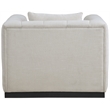 Meridian Furniture Lucia Beige Linen Textured Fabric Chair