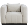 Meridian Furniture Lucia Beige Linen Textured Fabric Chair