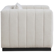 Meridian Furniture Lucia Beige Linen Textured Fabric Chair