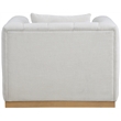 Meridian Furniture Lucia Cream Linen Textured Fabric Chair