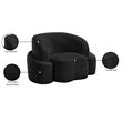 Meridian Furniture Principessa Black Boucle Fabric Chair