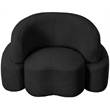 Meridian Furniture Principessa Black Boucle Fabric Chair
