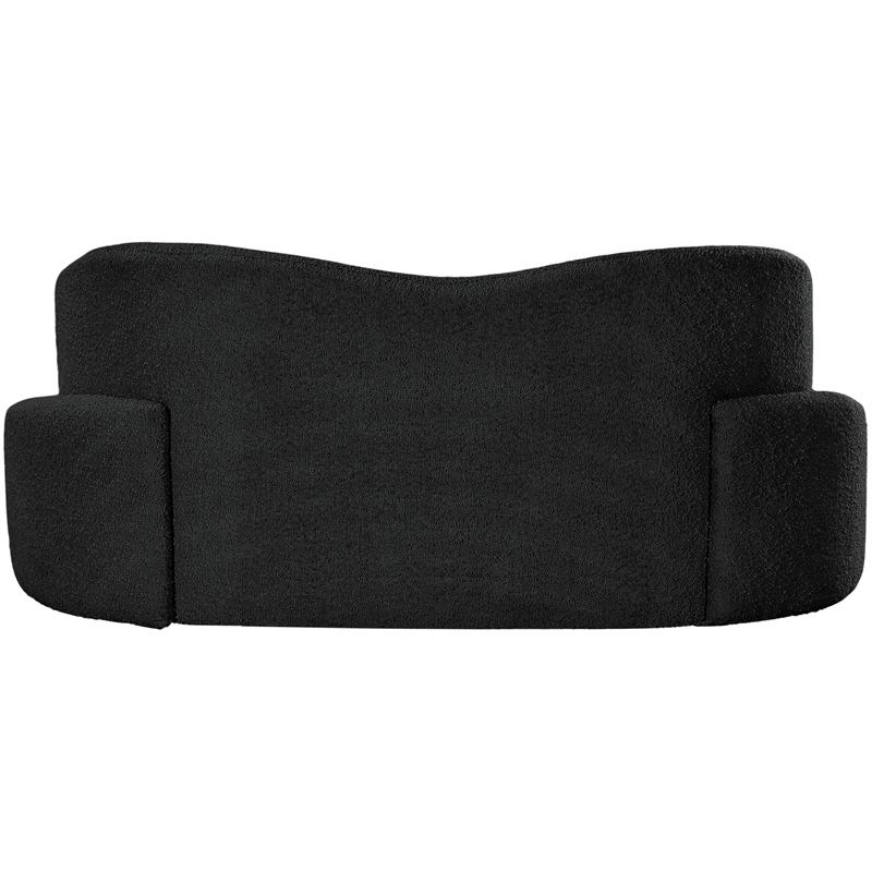 Meridian Furniture Principessa Black Boucle Fabric Loveseat