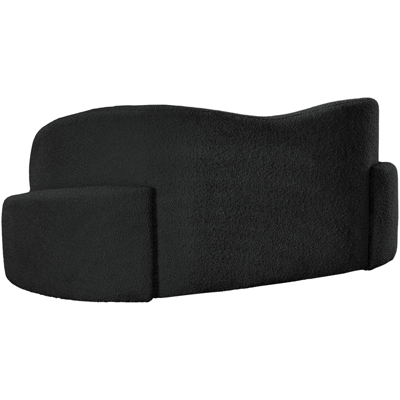 Meridian Furniture Principessa Black Boucle Fabric Loveseat