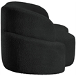 Meridian Furniture Principessa Black Boucle Fabric Loveseat