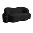 Meridian Furniture Principessa Black Boucle Fabric Loveseat