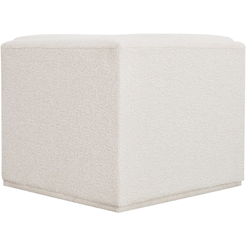 Meridian Furniture Ollie Cream Boucle Fabric Corner