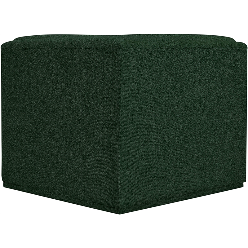 Meridian Furniture Ollie Green Boucle Fabric Corner