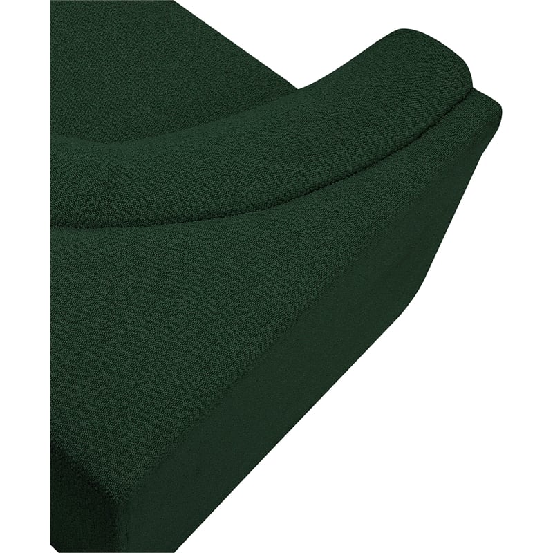 Meridian Furniture Ollie Green Boucle Fabric Corner