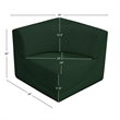 Meridian Furniture Ollie Green Boucle Fabric Corner