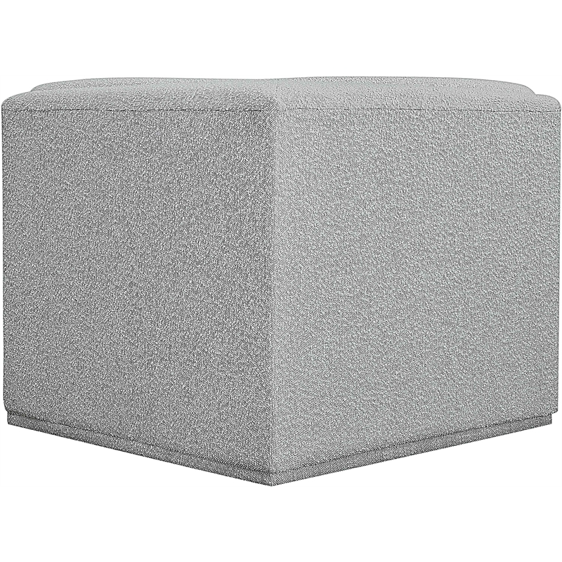 Meridian Furniture Ollie Grey Boucle Fabric Corner