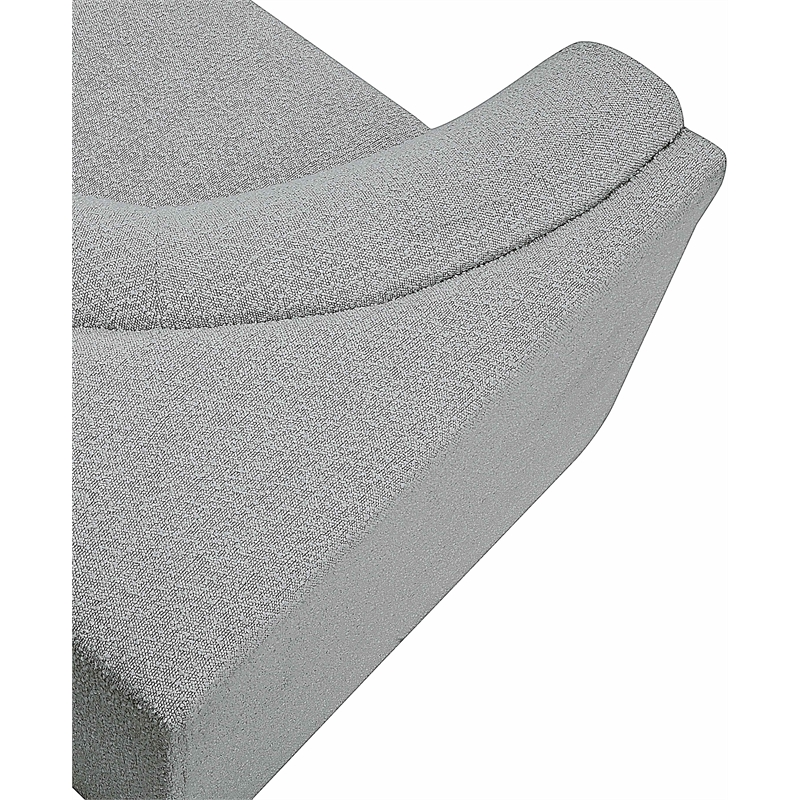 Meridian Furniture Ollie Grey Boucle Fabric Corner