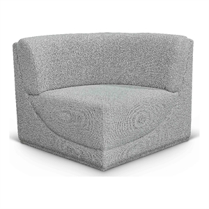 Meridian Furniture Ollie Grey Boucle Fabric Corner