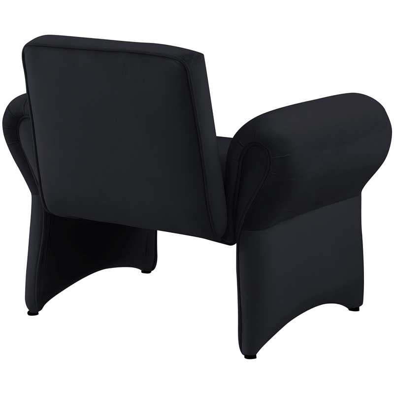 Meridian Furniture Fleurette Black Velvet Accent Chair