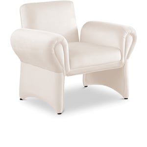 Meridian Furniture Fleurette Cream Velvet Accent Chair