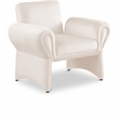 Meridian Furniture Fleurette Cream Velvet Accent Chair
