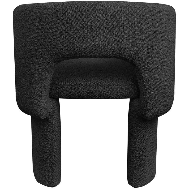 Meridian Furniture Emmet Black Boucle Fabric Dining Chair / Accent Chair