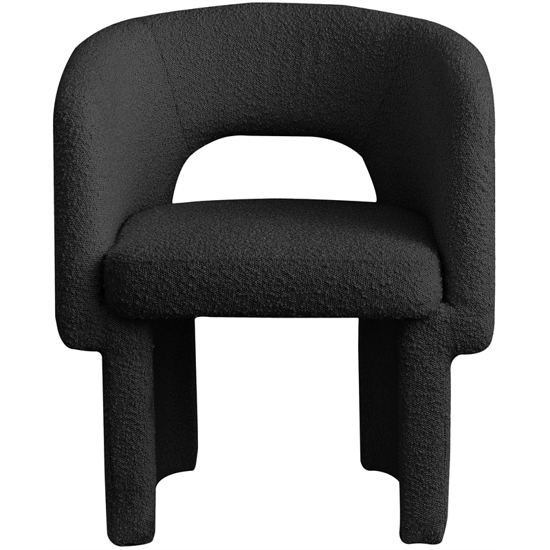 Meridian Furniture Emmet Black Boucle Fabric Dining Chair / Accent Chair