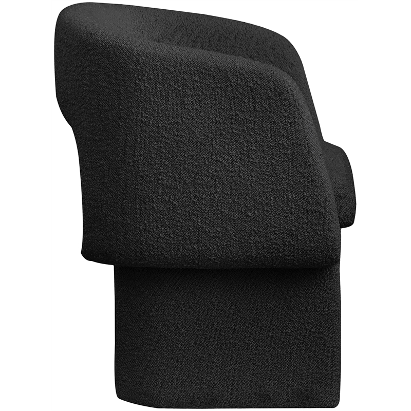 Meridian Furniture Emmet Black Boucle Fabric Dining Chair / Accent Chair
