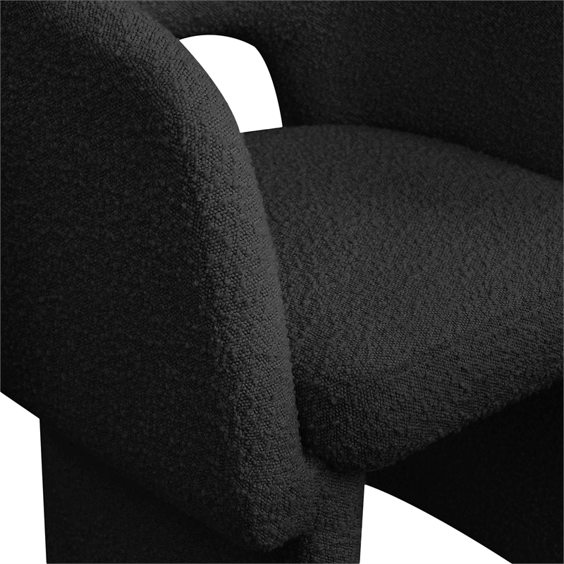 Meridian Furniture Emmet Black Boucle Fabric Dining Chair / Accent Chair