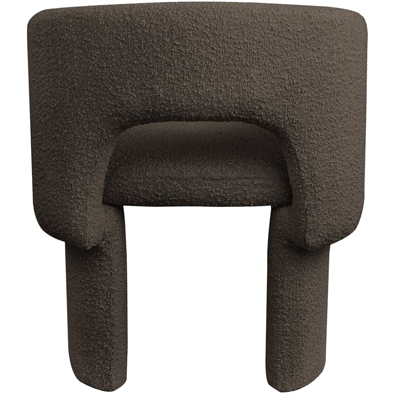 Meridian Furniture Emmet Brown Boucle Fabric Dining Chair / Accent Chair