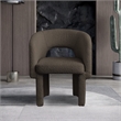 Meridian Furniture Emmet Brown Boucle Fabric Dining Chair / Accent Chair