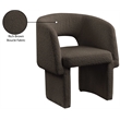 Meridian Furniture Emmet Brown Boucle Fabric Dining Chair / Accent Chair