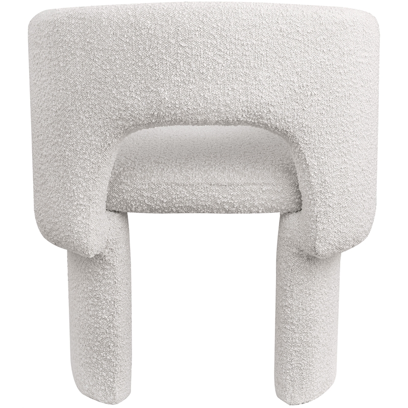 Meridian Furniture Emmet Cream Boucle Fabric Dining Chair / Accent Chair