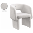 Meridian Furniture Emmet Cream Boucle Fabric Dining Chair / Accent Chair