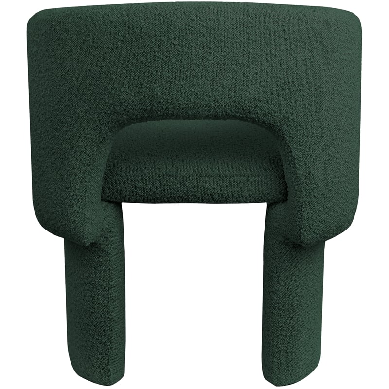 Meridian Furniture Emmet Green Boucle Fabric Dining Chair / Accent Chair
