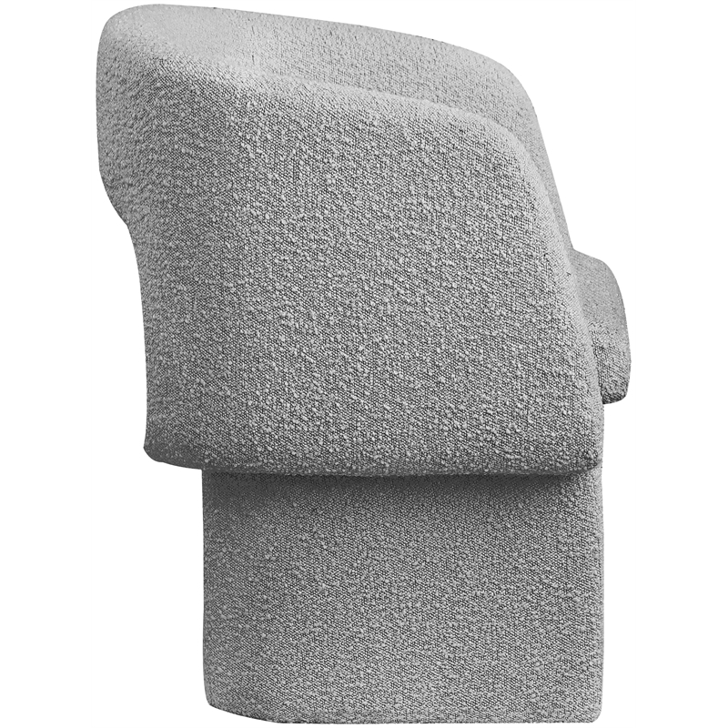 Meridian Furniture Emmet Grey Boucle Fabric Dining Chair / Accent Chair