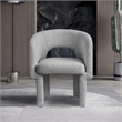 Meridian Furniture Emmet Grey Boucle Fabric Dining Chair / Accent Chair