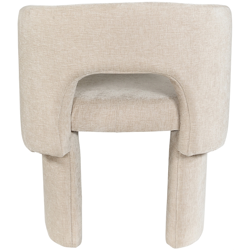 Meridian Furniture Emmet Beige Chenille Fabric Dining Chair / Accent Chair