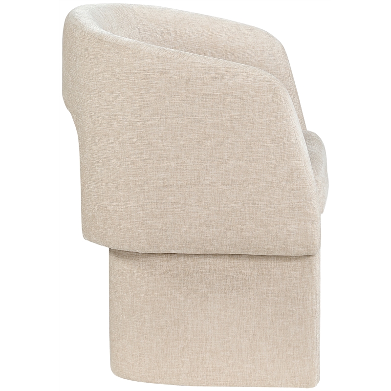Meridian Furniture Emmet Beige Chenille Fabric Dining Chair / Accent Chair