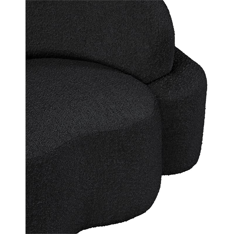 Meridian Furniture Principessa Black Boucle Fabric Sofa