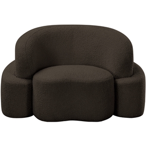 Meridian Furniture Principessa Brown Boucle Fabric Chair
