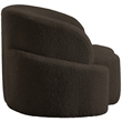 Meridian Furniture Principessa Brown Boucle Fabric Chair