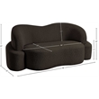Meridian Furniture Principessa Brown Boucle Fabric Loveseat