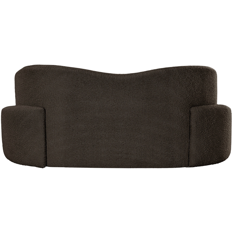 Meridian Furniture Principessa Brown Boucle Fabric Loveseat