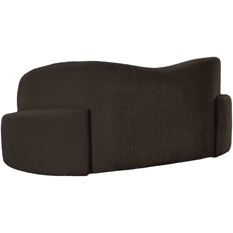 Meridian Furniture Principessa Brown Boucle Fabric Loveseat