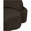 Meridian Furniture Principessa Brown Boucle Fabric Loveseat