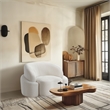 Meridian Furniture Principessa Cream Boucle Fabric Chair