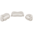 Meridian Furniture Principessa Cream Boucle Fabric Loveseat