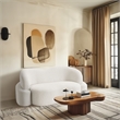 Meridian Furniture Principessa Cream Boucle Fabric Loveseat