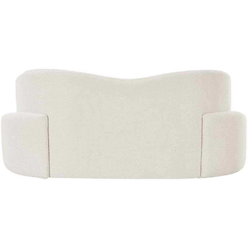 Meridian Furniture Principessa Cream Boucle Fabric Loveseat