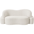 Meridian Furniture Principessa Cream Boucle Fabric Loveseat