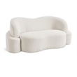 Meridian Furniture Principessa Cream Boucle Fabric Loveseat