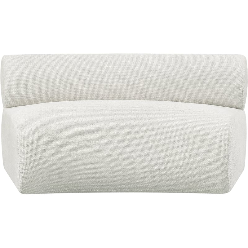 Meridian Furniture Bale Cream Chenille Fabric Modular Armless Chair