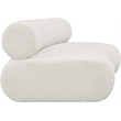 Meridian Furniture Bale Cream Chenille Fabric Modular Armless Chair